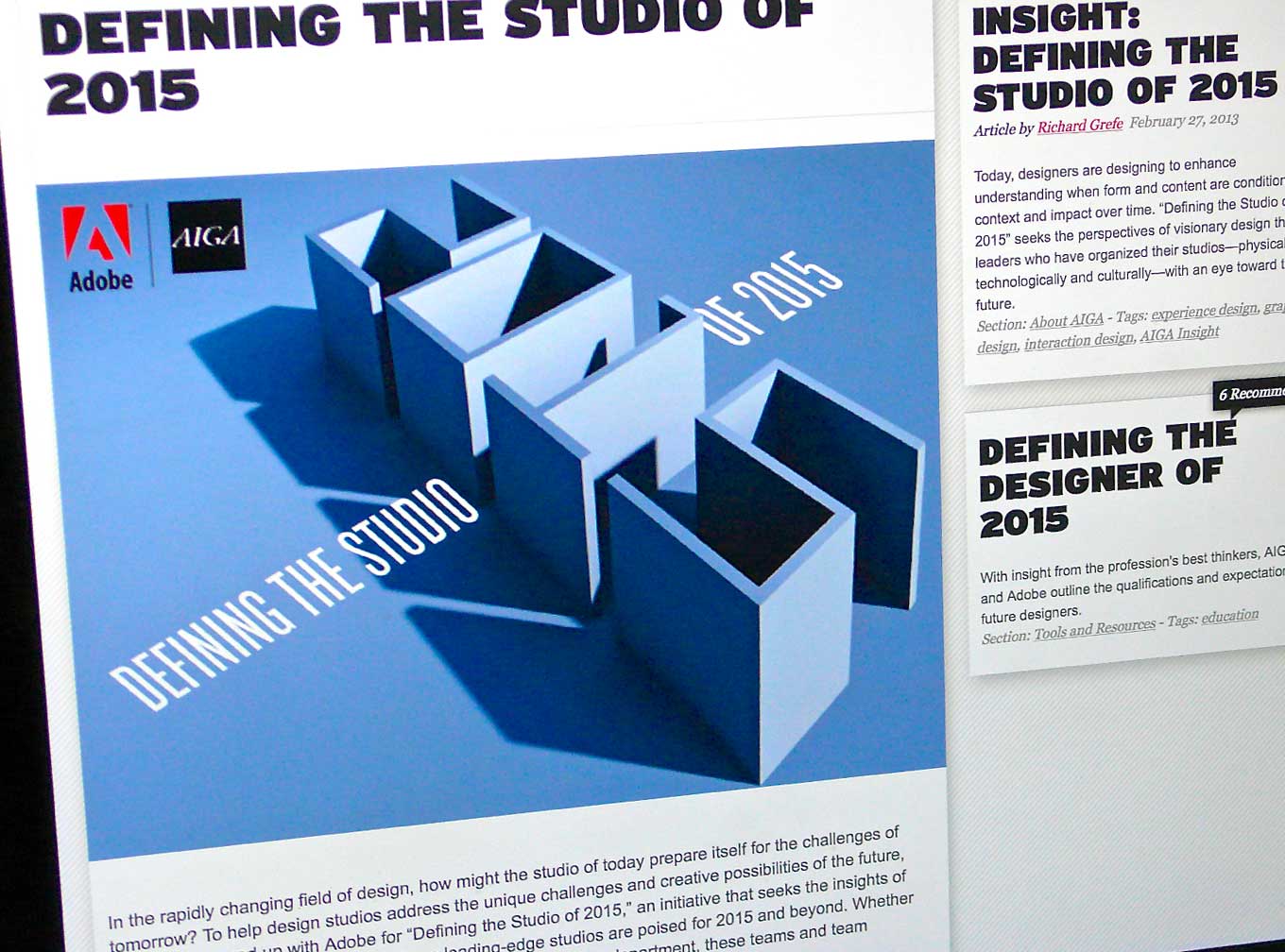 aiga-national_studio-2015.jpg Art Direction by: Bart Crosby, Crosby Associates